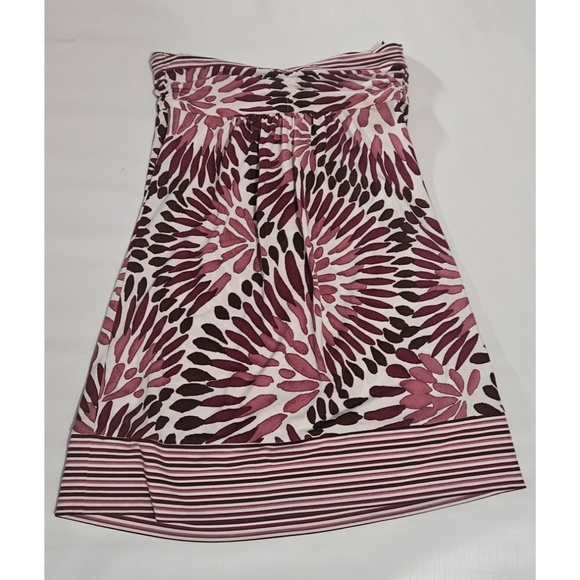 BCBGMaxAzria Strapless Dress in Pink and Brown Floral, XS ✔️ - Picture 3 of 4